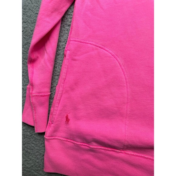 Polo Ralph Lauren bright pink hoodie sweatshirt pink PONY SZ medium EUC - Picture 4 of 8